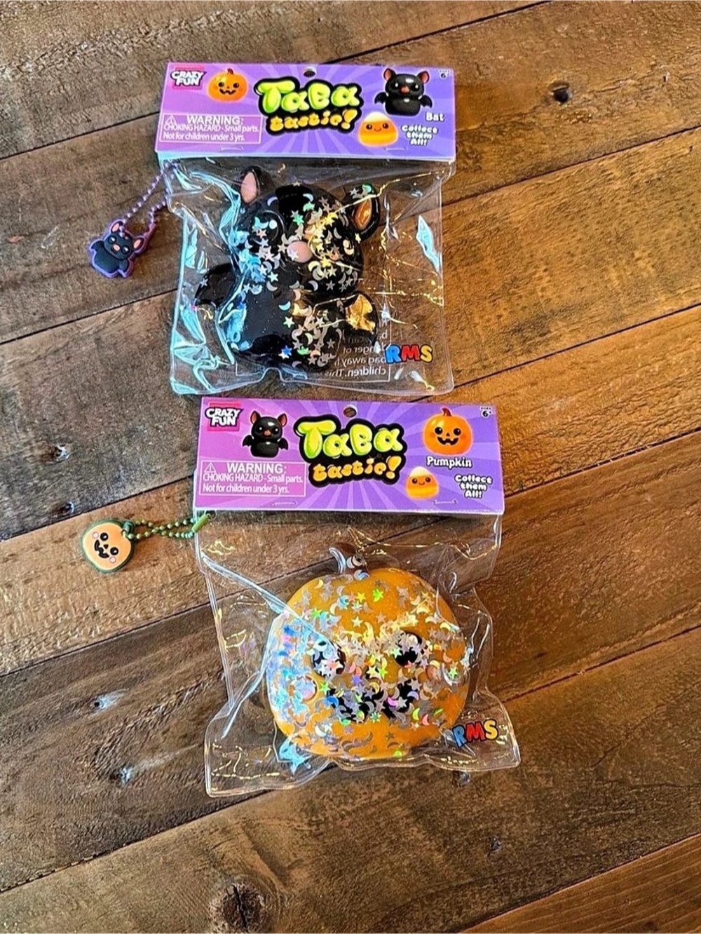 Crazy Fun Taco & Tasties Bat & Pumpkin Squishy Set NWT